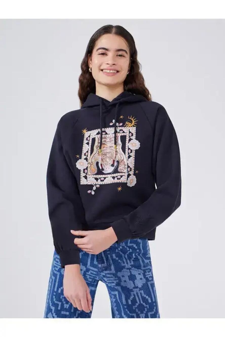 HAYLEY MENZIES  lotus tiger printed hoodie